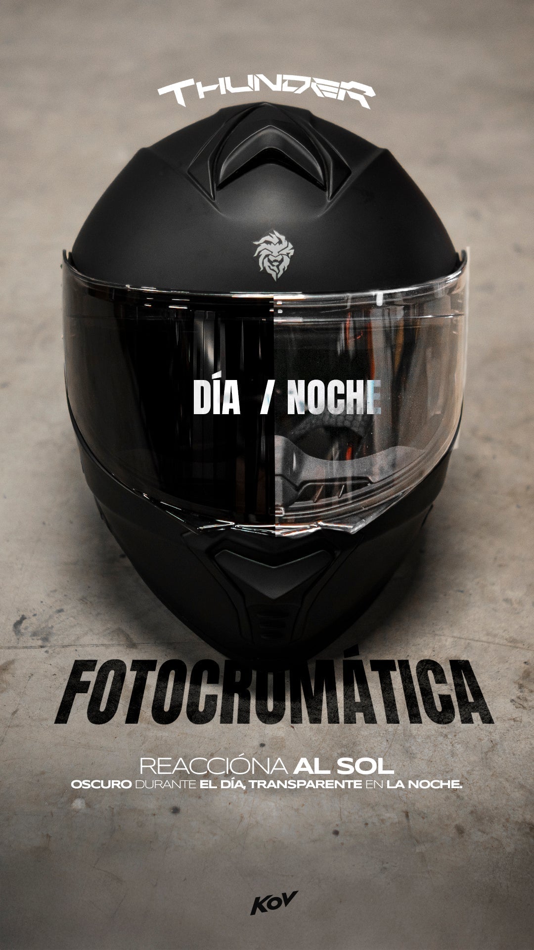 MICA DE MOTOCICLISTA QUE REACCIONA AL SOL