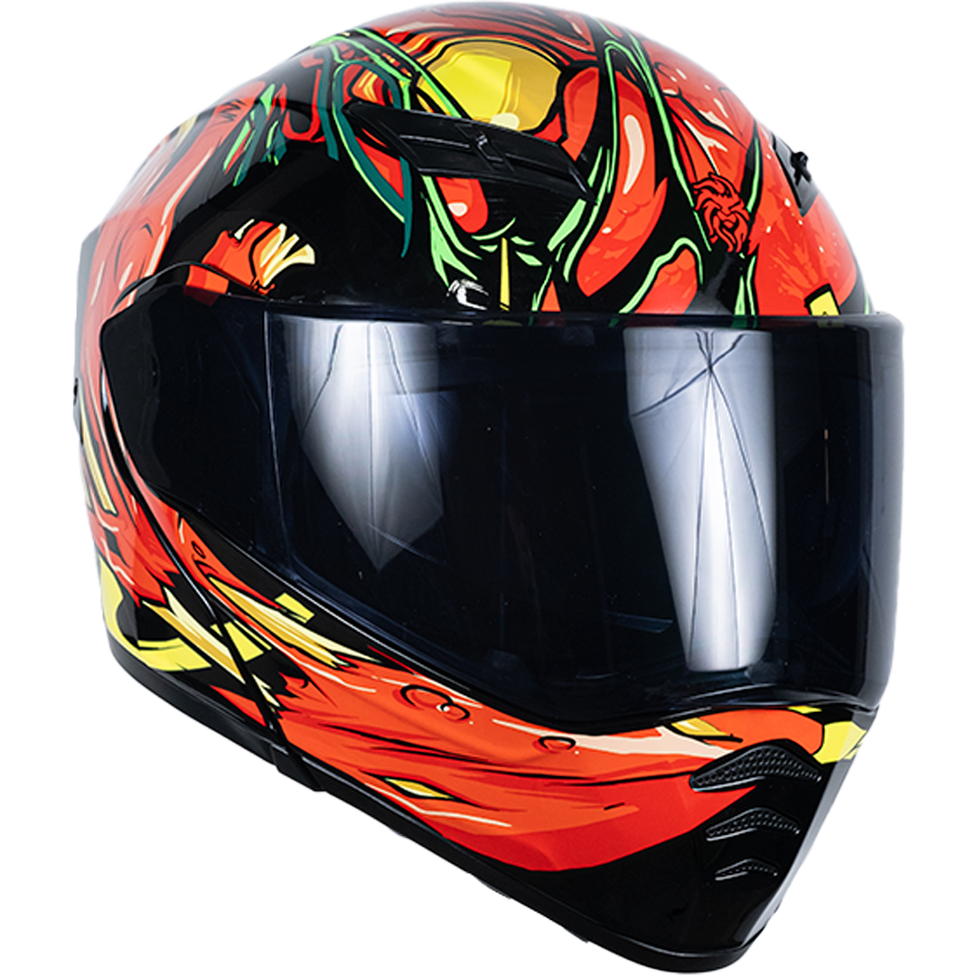 CASCO ESTELAR ZOMBIE ROJO Cascos KOV + de motociclista