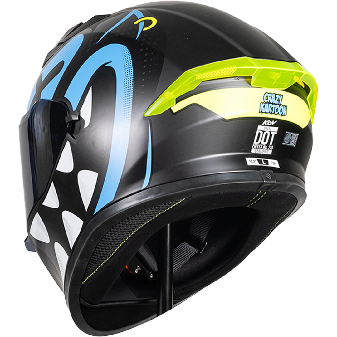 CASCO PIXEL CRAZY AZUL Cascos KOV + de motociclista