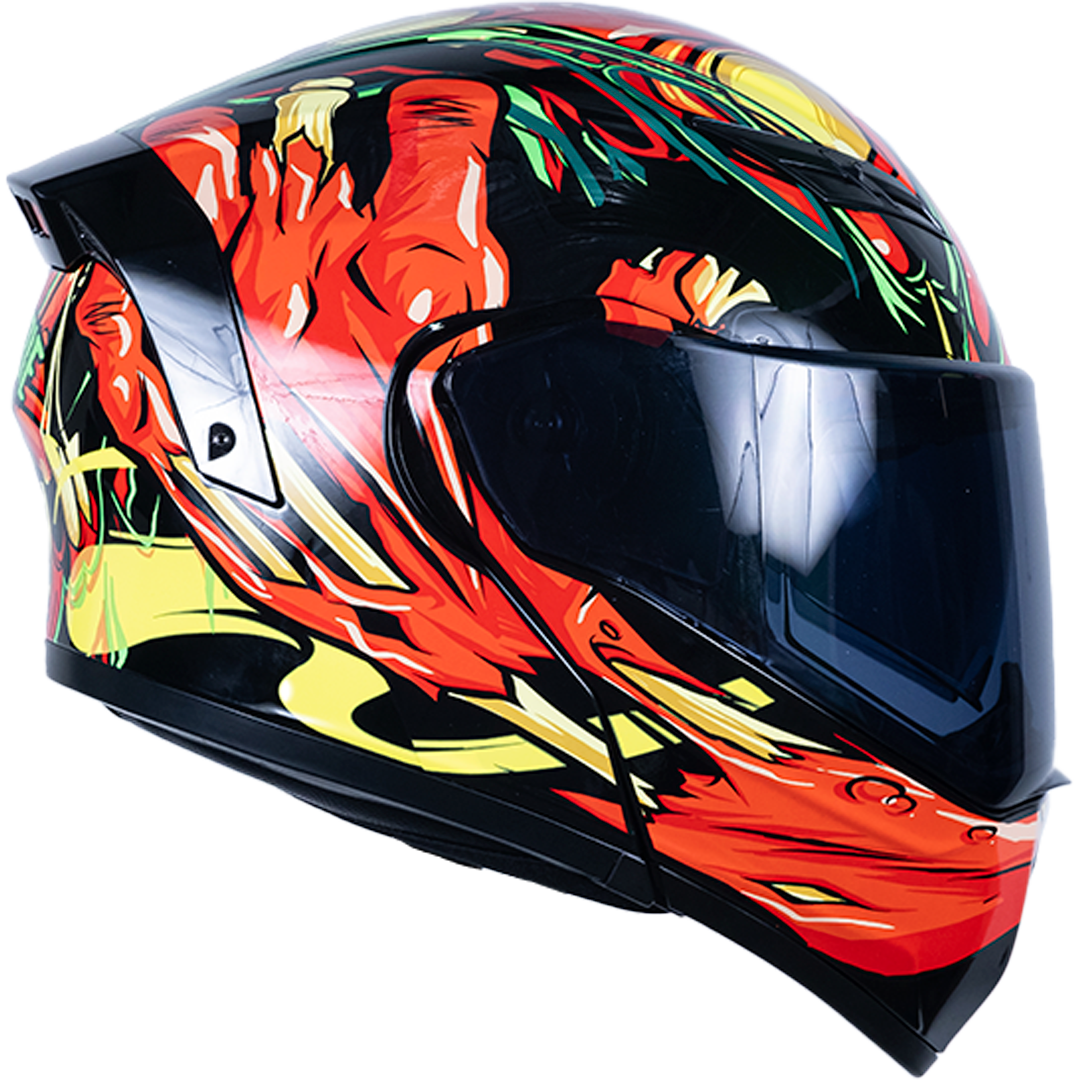 CASCO ESTELAR ZOMBIE ROJO Cascos KOV + de motociclista