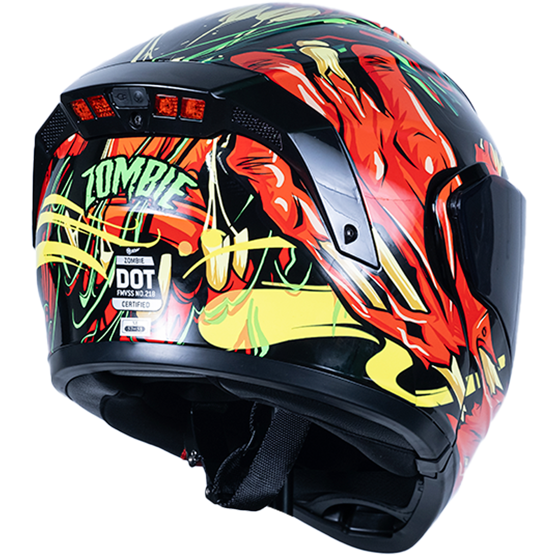 CASCO ESTELAR ZOMBIE ROJO Cascos KOV + de motociclista