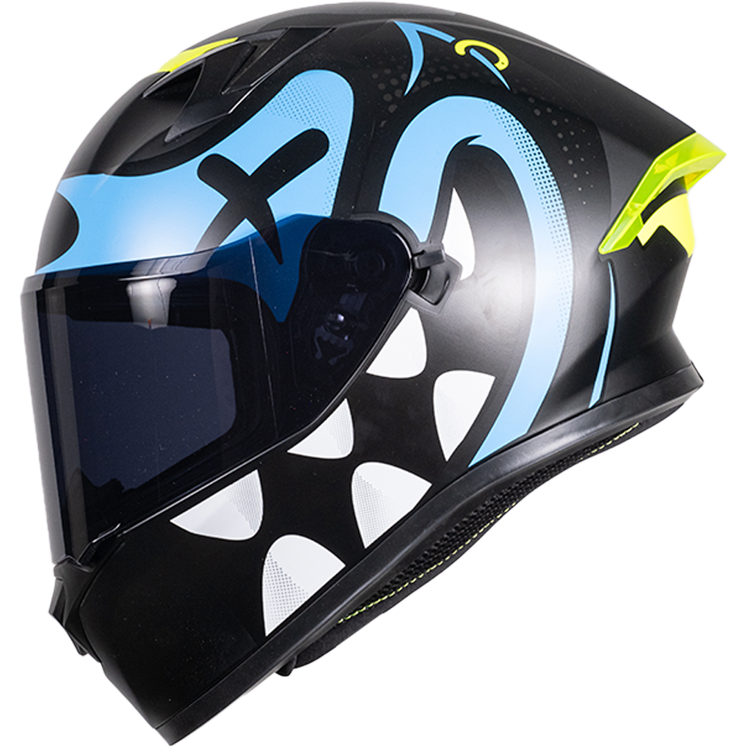 CASCO PIXEL CRAZY AZUL Cascos KOV + de motociclista
