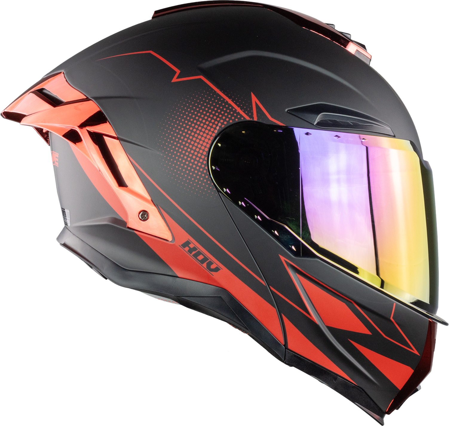 CASCO APOLO ACTIVE NEGRO-ROJO Cascos KOV + de motociclista