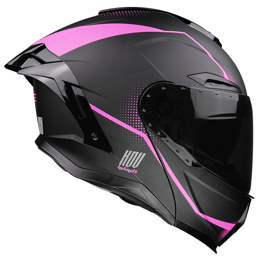 CASCO APOLO NEGRO-ROSA Cascos KOV + de motociclista
