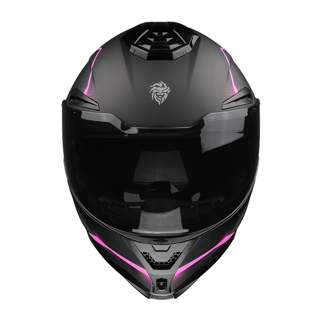 CASCO APOLO NEGRO-ROSA Cascos KOV + de motociclista