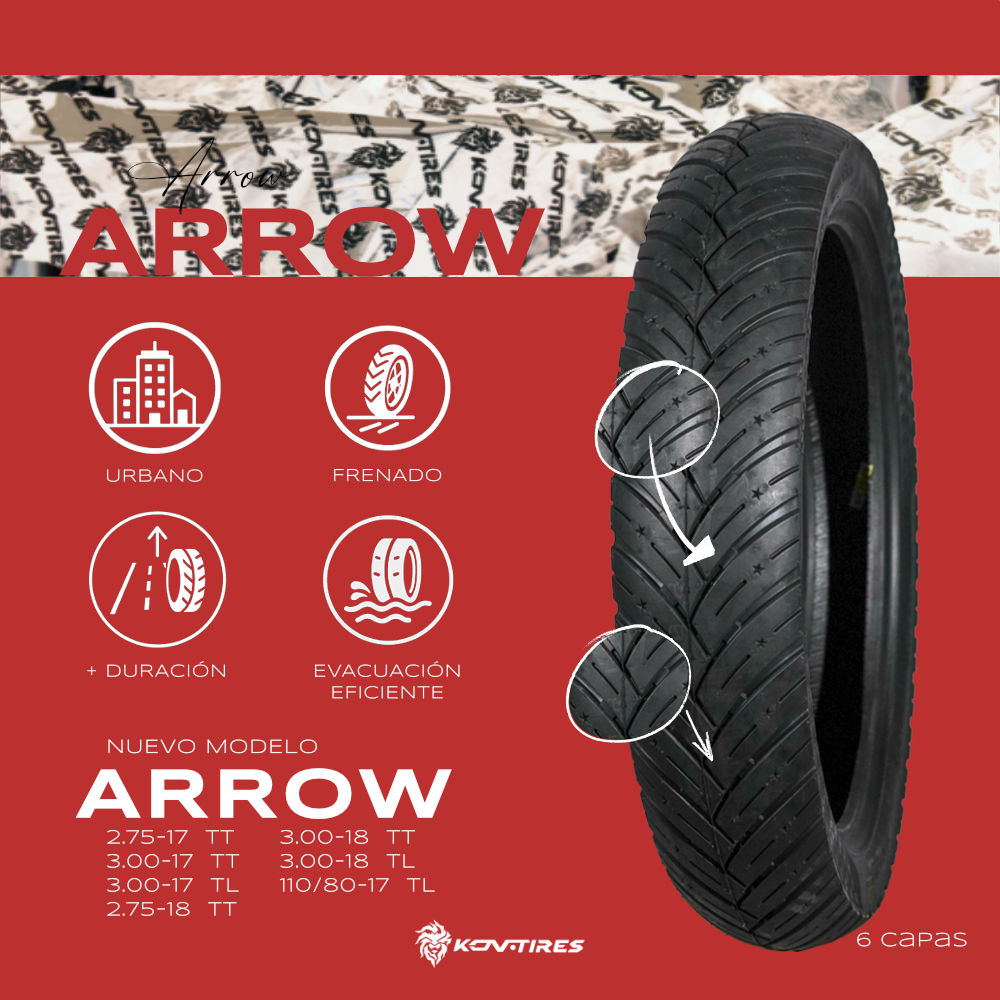 KOV TIRES ARROW Llanta KOV + de motociclista
