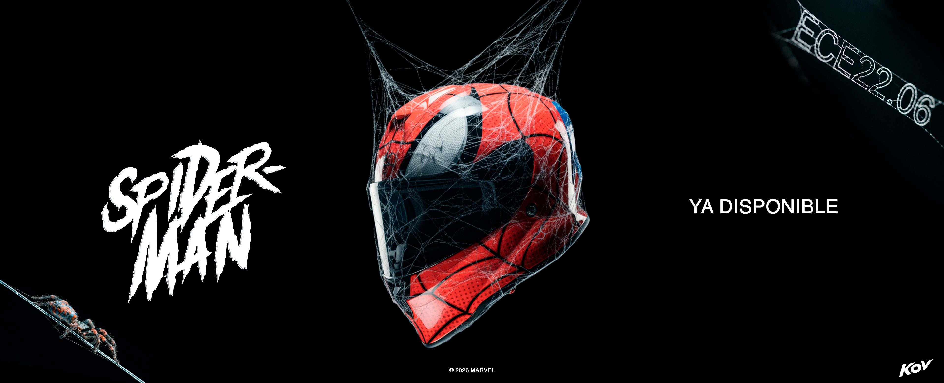 casco spider man de motociclista kov ece integral edge HJC AGV RUROC 1