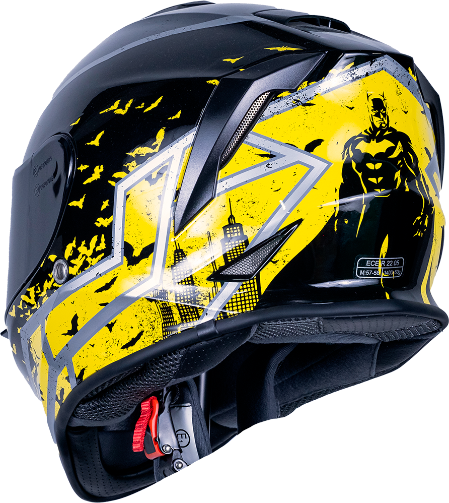 CASCO KROON DC BATMAN AMARILLO Cascos KOV + de motociclista