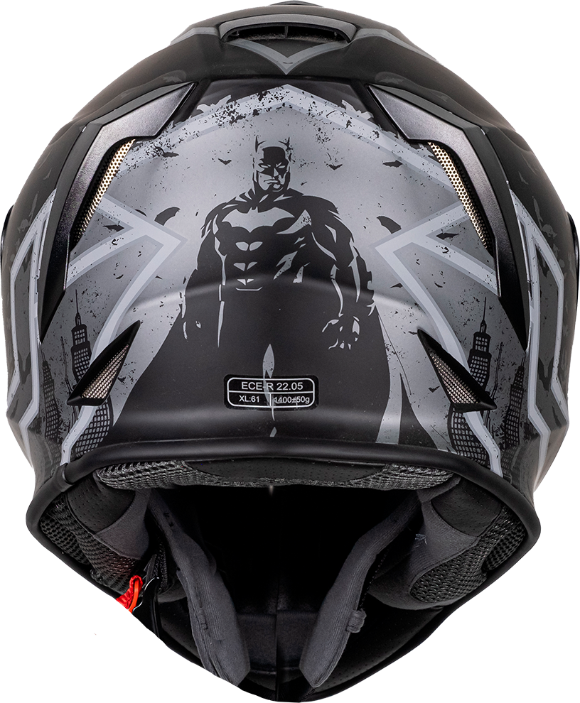 CASCO KROON DC BATMAN GRIS CON ECE 22.05 Cascos KOV + de motociclista