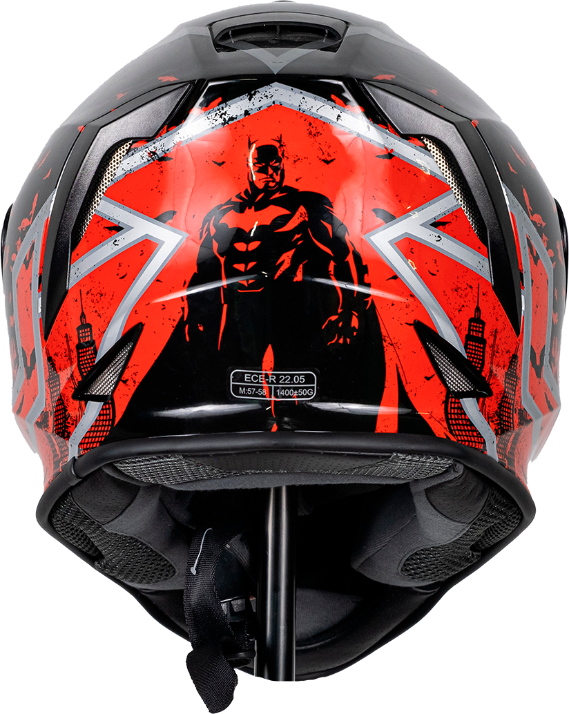 CASCO KROON DC BATMAN ROJO CON ECE 22.05 Cascos KOV + de motociclista