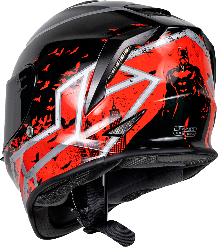 CASCO KROON DC BATMAN ROJO Cascos KOV + de motociclista