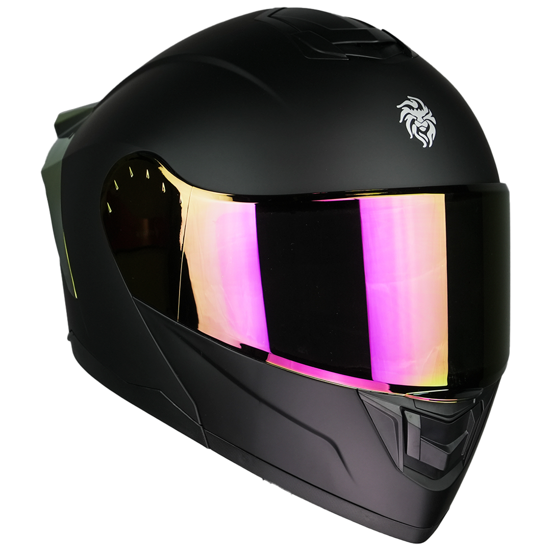 CASCO ZERO BLACK DEMON NEGRO (Luz Led) Cascos KOV + de motociclista