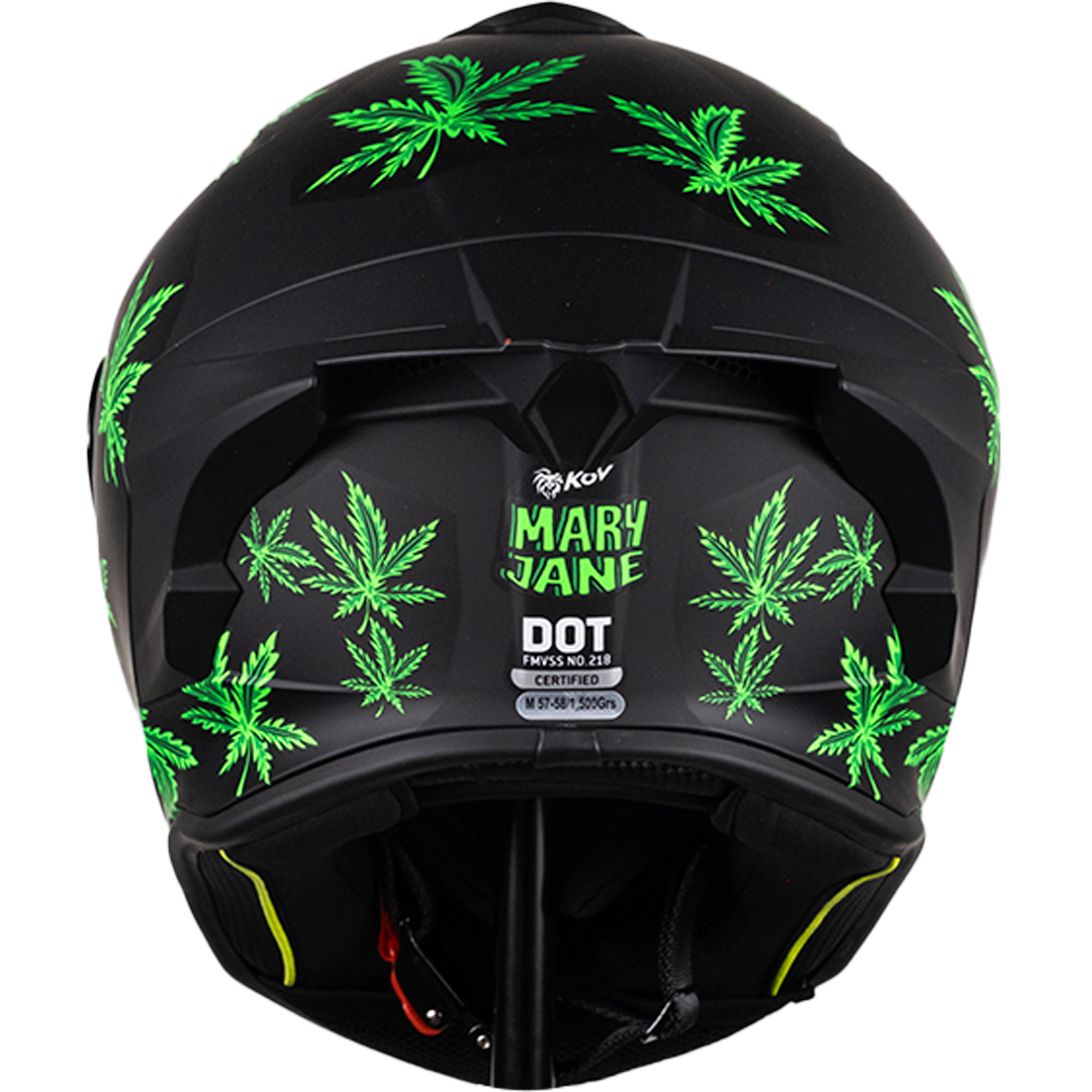 CASCO BUSTER MARY JANE NEGRO MATE FLUORESCENTE Cascos KOV + de motociclista