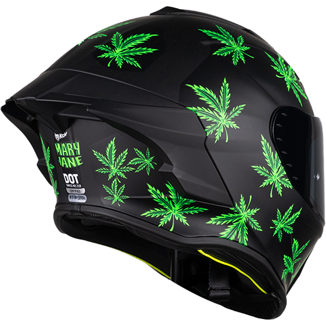 CASCO BUSTER MARY JANE NEGRO MATE FLUORESCENTE Cascos KOV + de motociclista