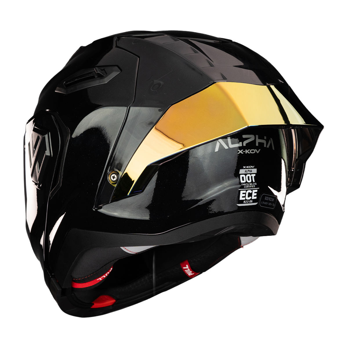 CASCO ALPHA NEGRO DORADO