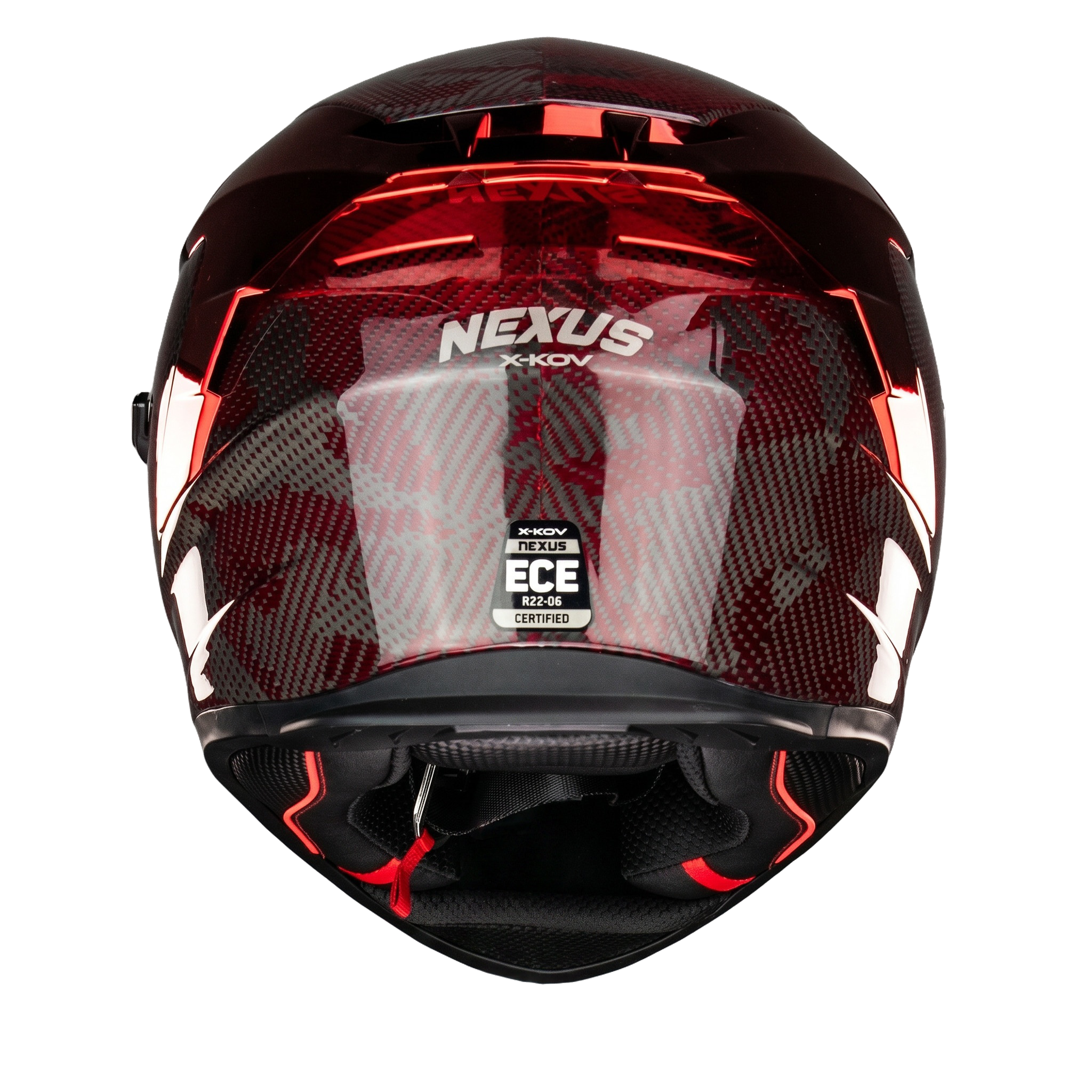 CASCO NEXUS FIBRA DE CARBON ROJO Cascos X-KOV + de motociclista