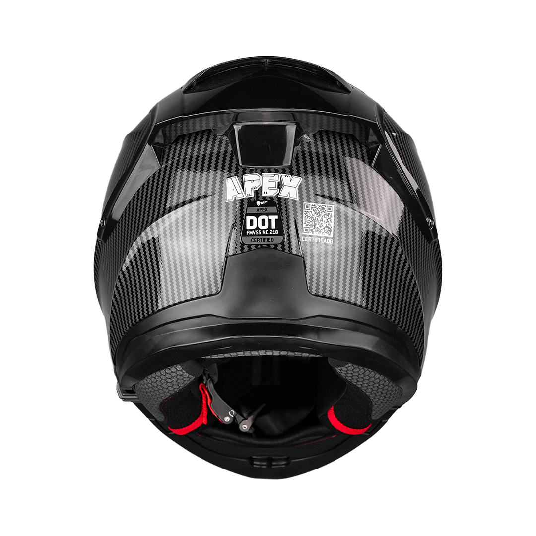 CASCO APEX CARBON NEGRO BRILLANTE Cascos KOV + de motociclista