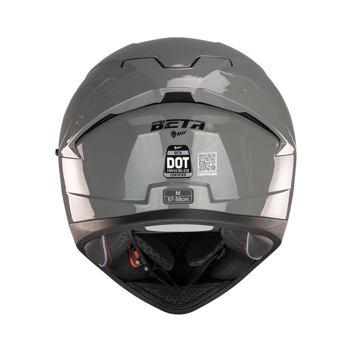 CASCO BETA GRIS BRILLANTE Cascos KOV + de motociclista