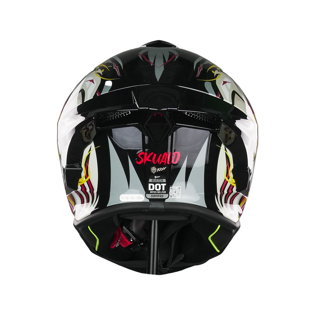 CASCO BUSTER SKUALO NEGRO Cascos KOV + de motociclista