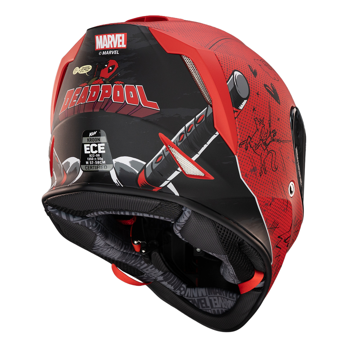 PREVENTA CASCO KROON MARVEL DEADPOOL Cascos KOV + de motociclista