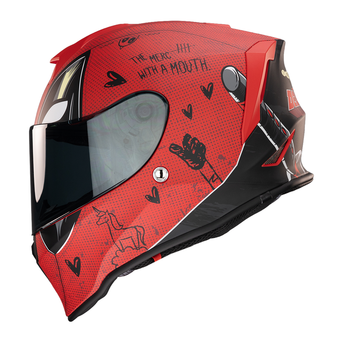 PREVENTA CASCO KROON MARVEL DEADPOOL Cascos KOV + de motociclista