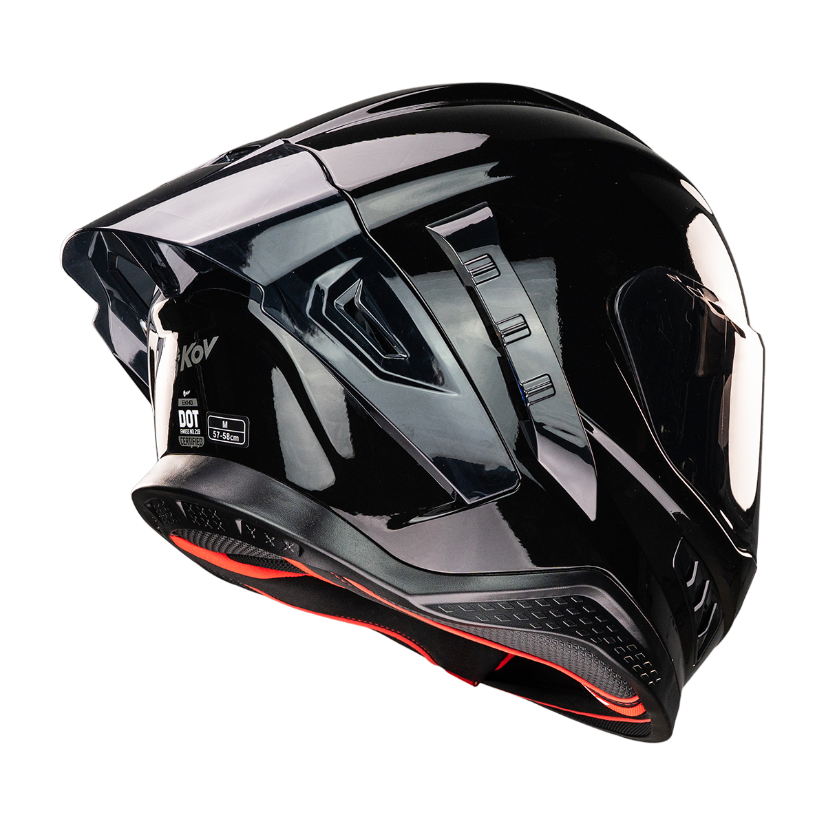 CASCO EKHO NEGRO BRILLOSO Cascos KOV + de motociclista