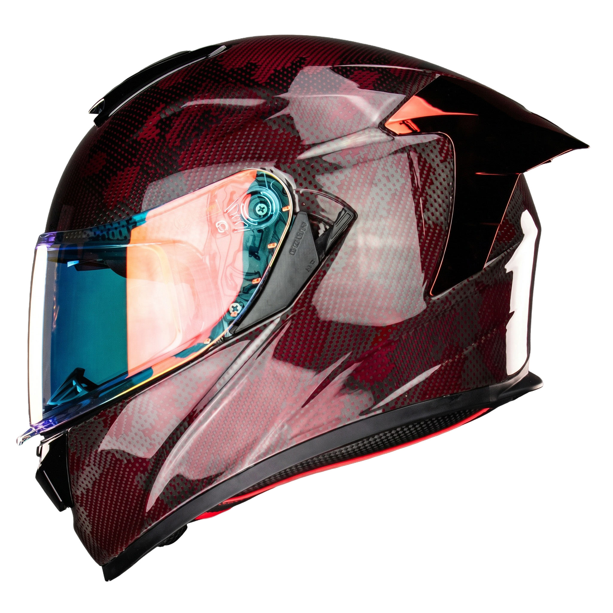 CASCO NEXUS FIBRA DE CARBON ROJO Cascos X-KOV + de motociclista