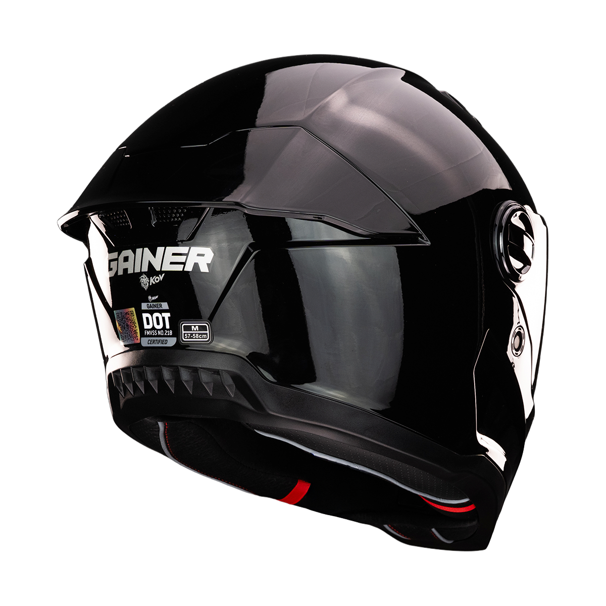CASCO GAINER NEGRO Cascos KOV + de motociclista