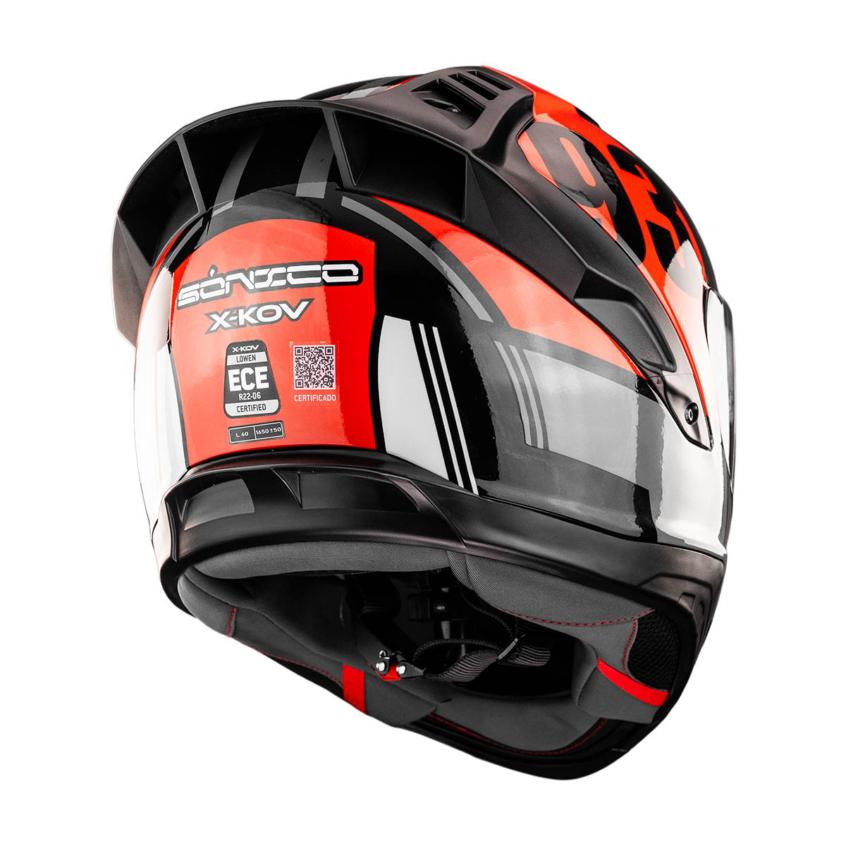 CASCO LOWEN SONICO NEGRO ROJO Cascos X-KOV + de motociclista