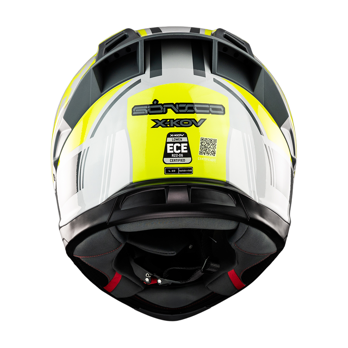 CASCO LOWEN SONICO GRIS NEON Cascos X-KOV + de motociclista