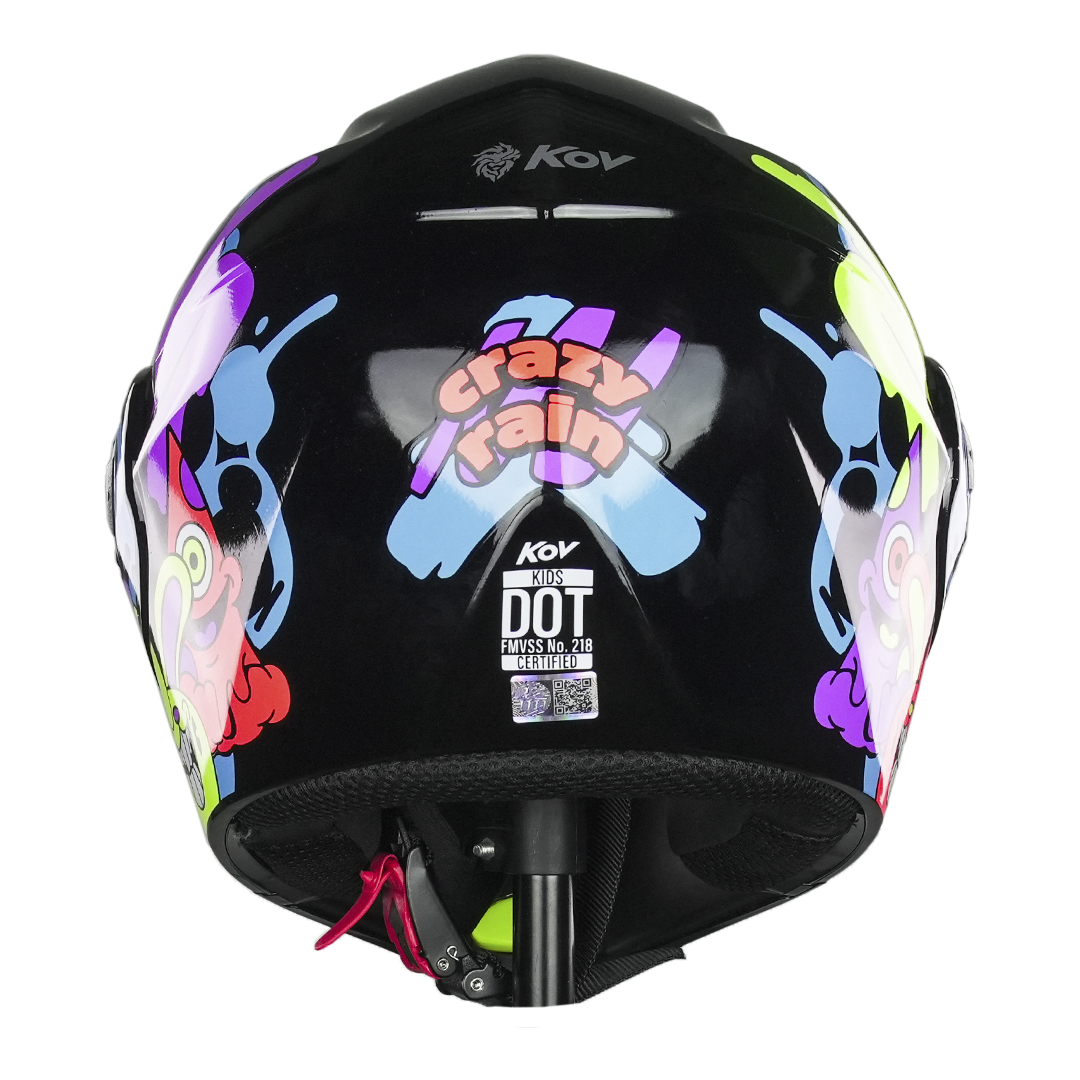 CASCO KIDS CRAZY RAIN NEGRO Cascos KOV + de motociclista