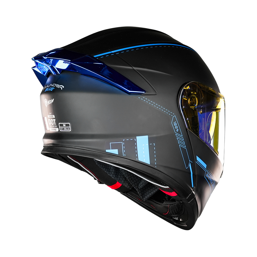CASCO THUNDER RACING BLUE Cascos KOV + de motociclista