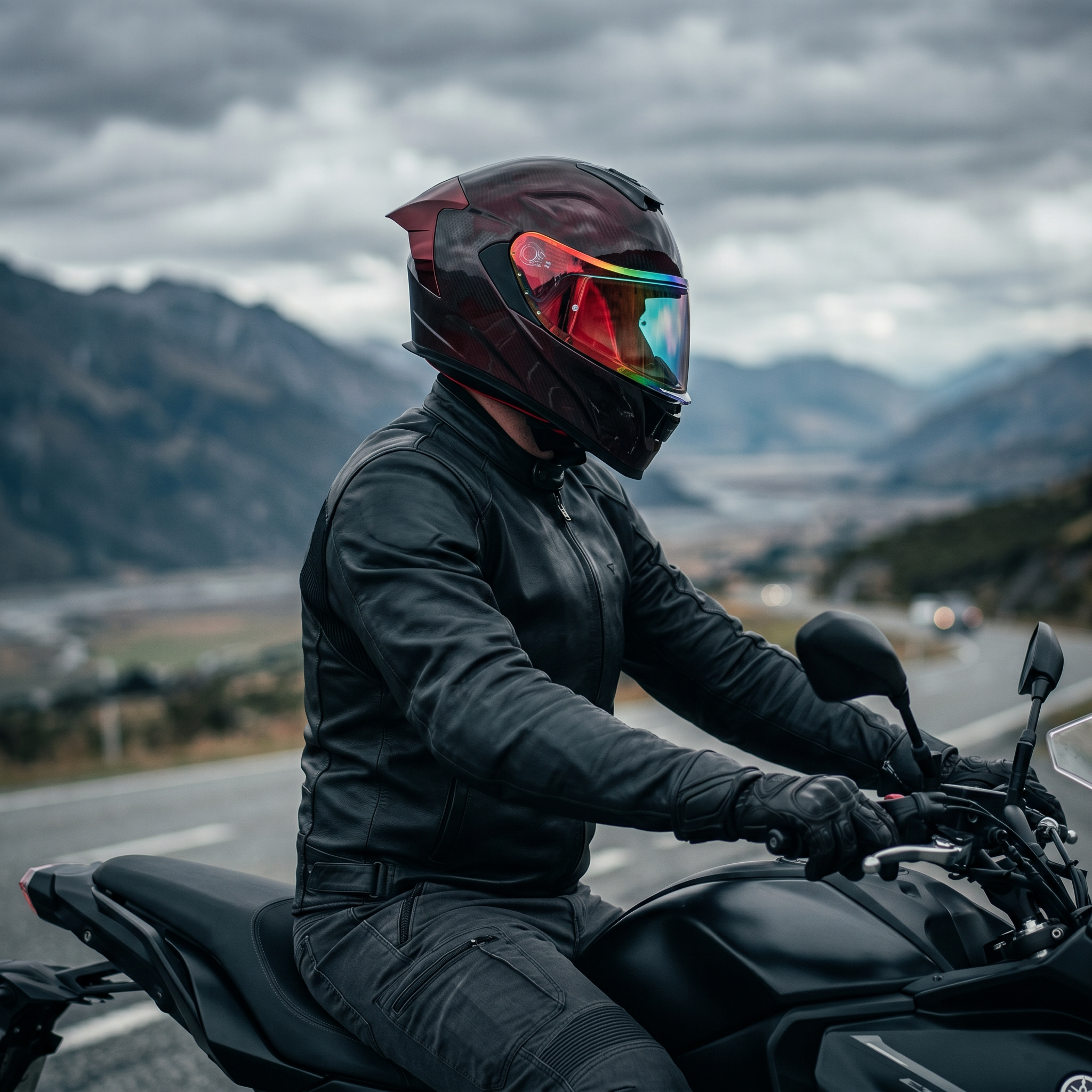 CASCO NEXUS FIBRA DE CARBON ROJO Cascos X-KOV + de motociclista