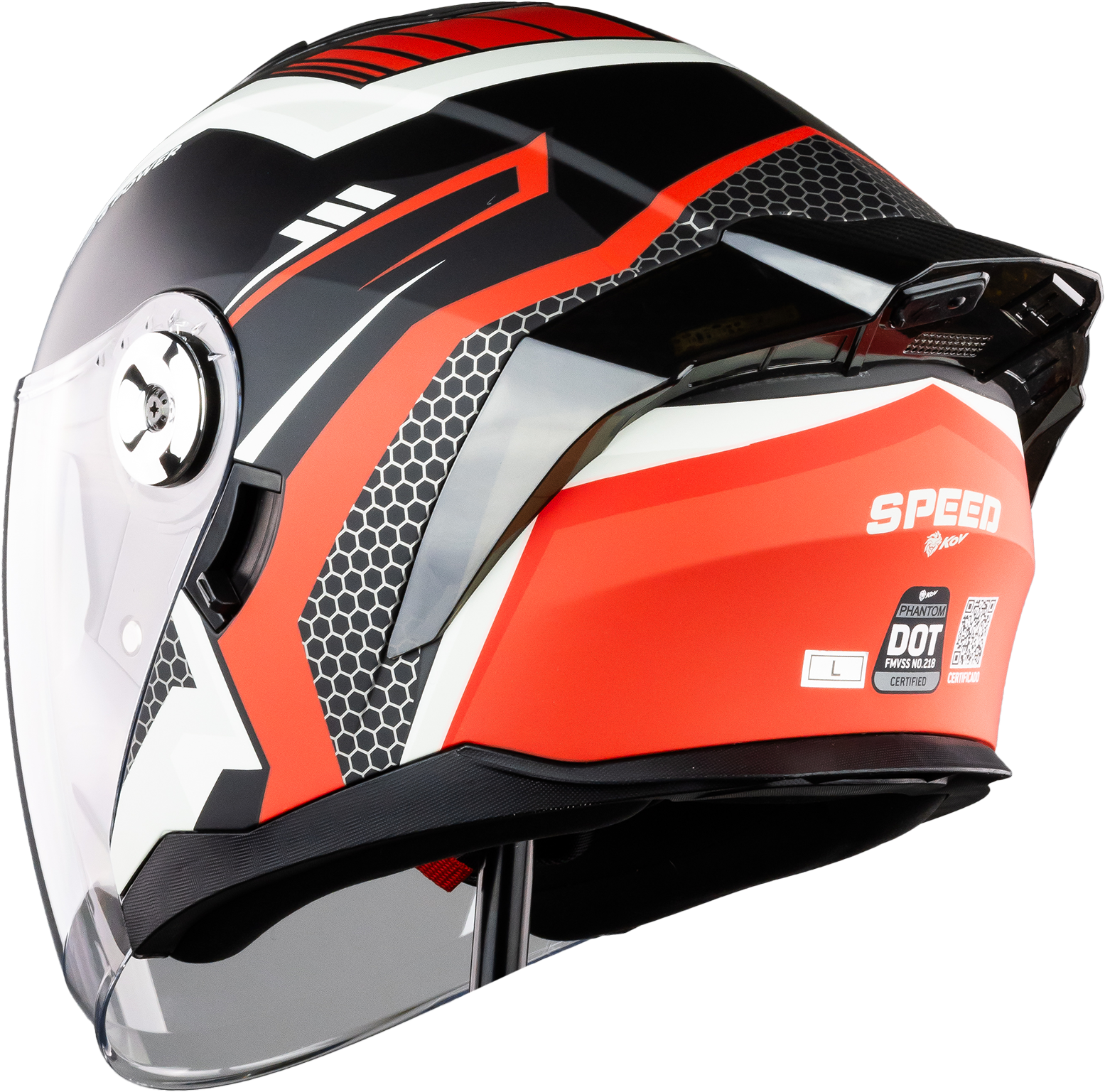 CASCO PHANTOM SPEED RED LED Cascos KOV + de motociclista