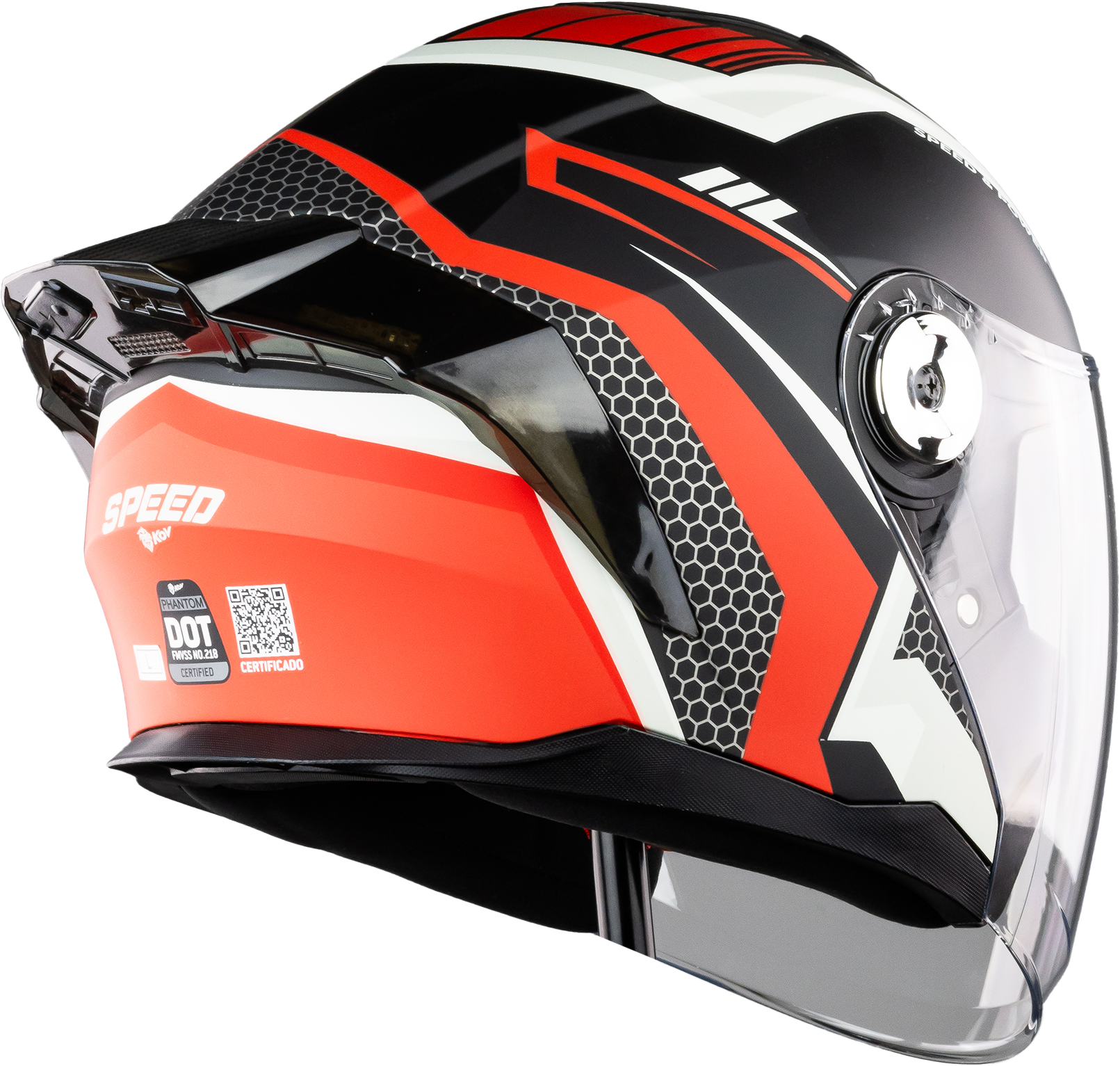 CASCO PHANTOM SPEED RED LED Cascos KOV + de motociclista
