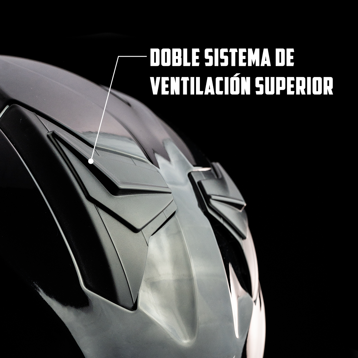 CASCO ALPHA NEGRO GLOSSY