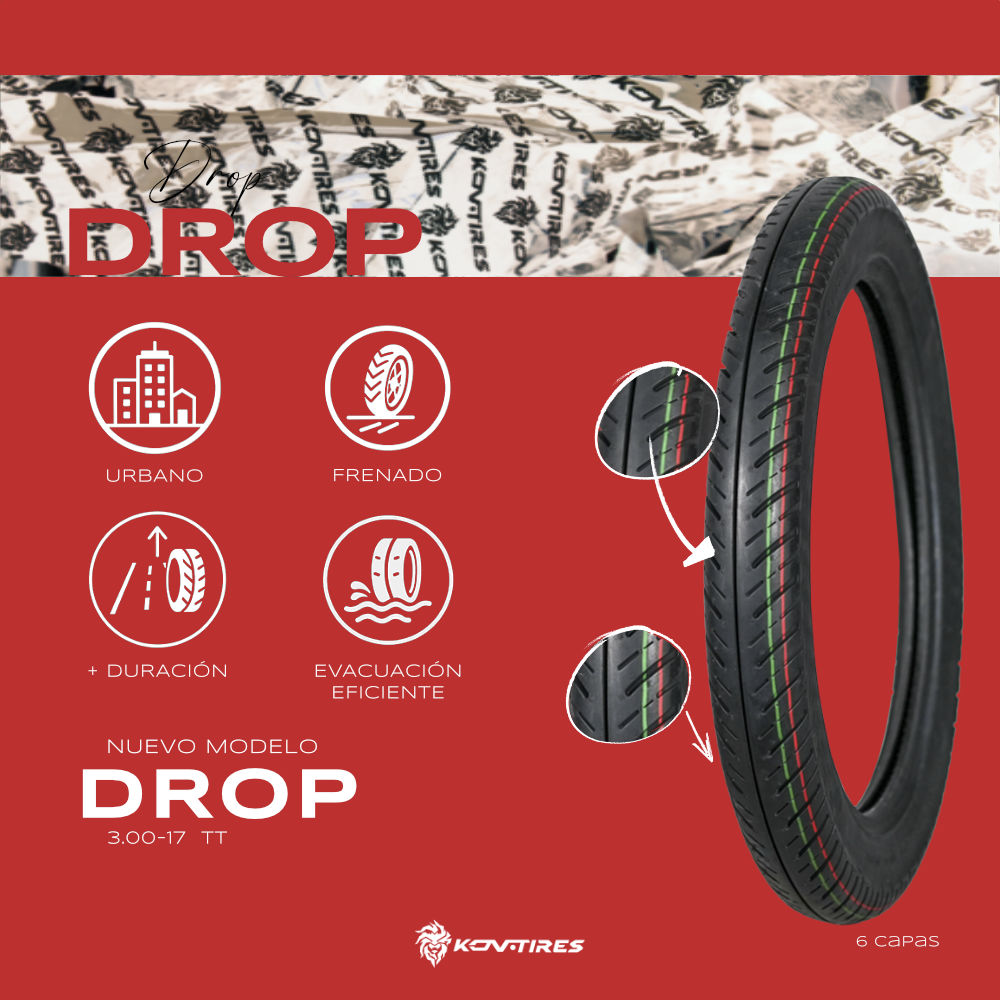 KOV TIRES DROP Llanta KOV + de motociclista