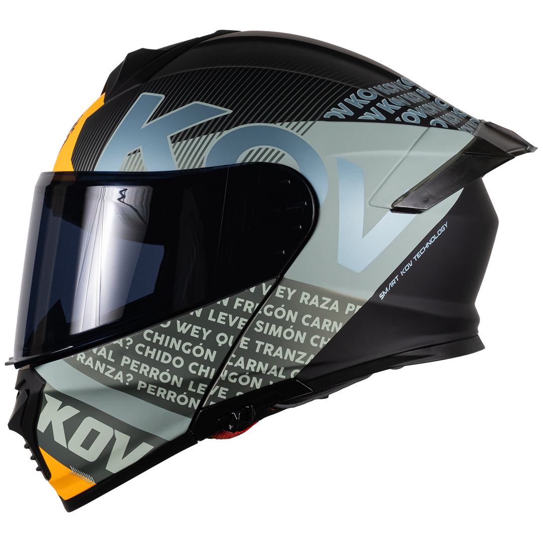 CASCO THUNDER FLOW VERDE-GRIS Cascos KOV + de motociclista