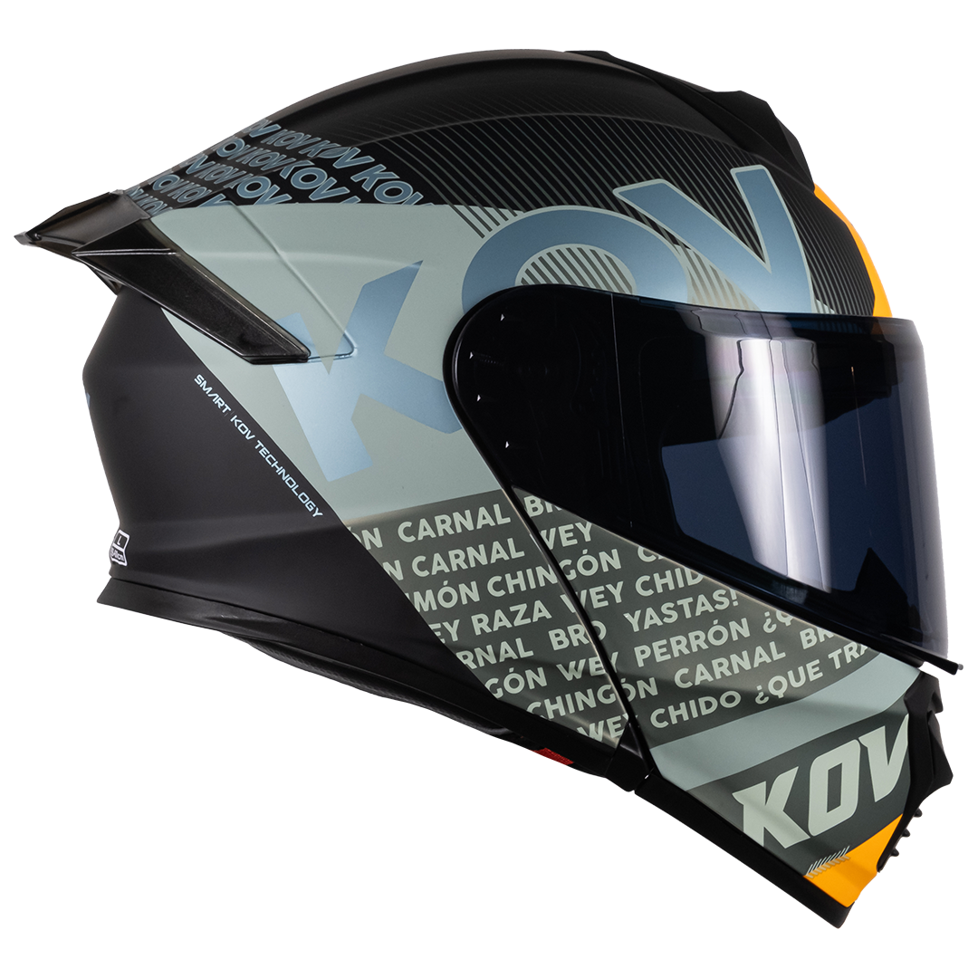 CASCO THUNDER FLOW VERDE-GRIS Cascos KOV + de motociclista