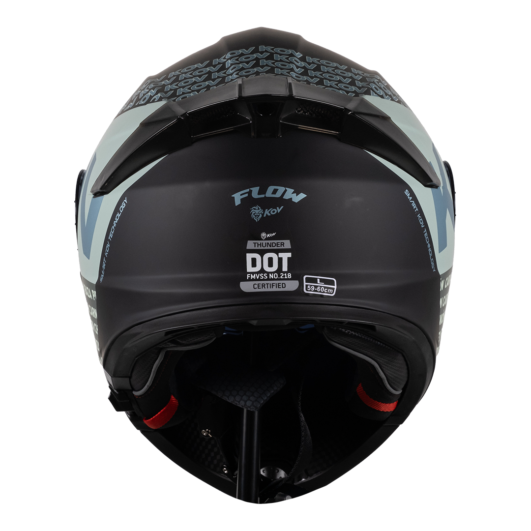 CASCO THUNDER FLOW VERDE-GRIS Cascos KOV + de motociclista