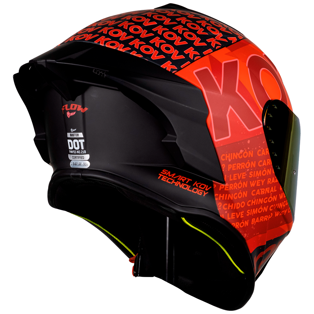 CASCO BUSTER FLOW ROJO Cascos KOV + de motociclista