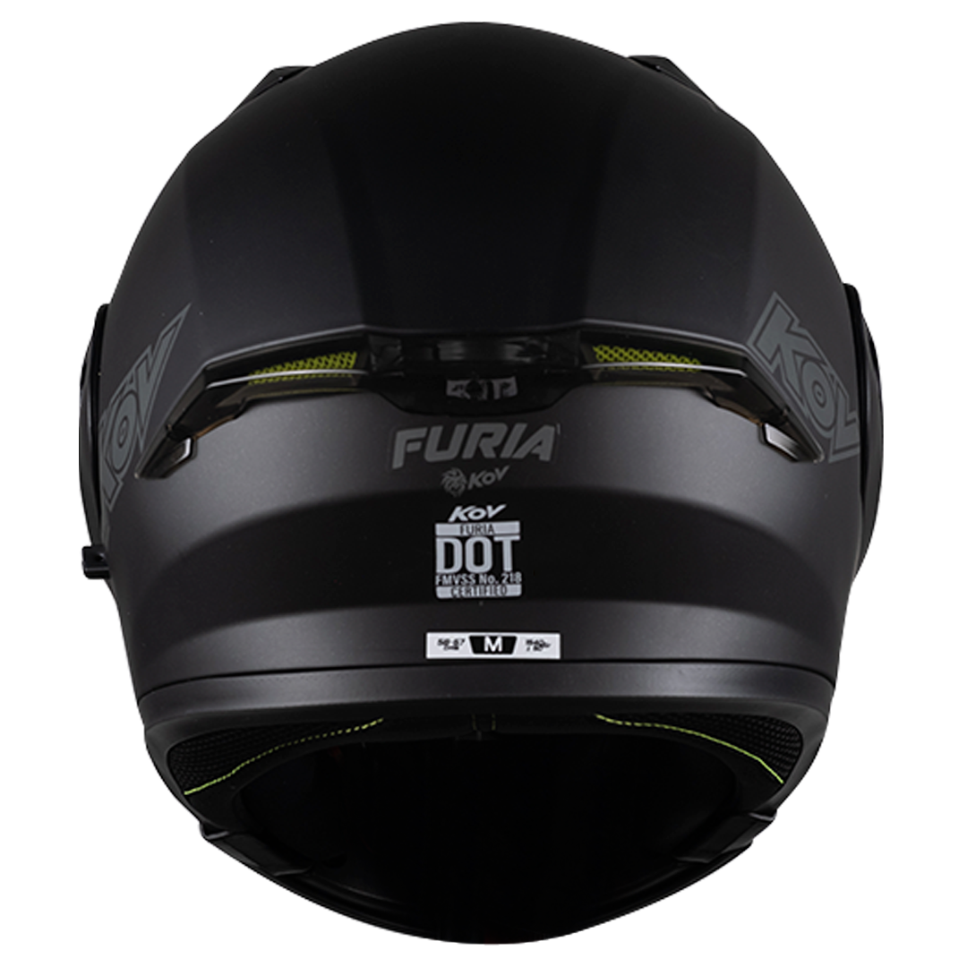 CASCO FURIA NEGRO MATE Cascos KOV + de motociclista