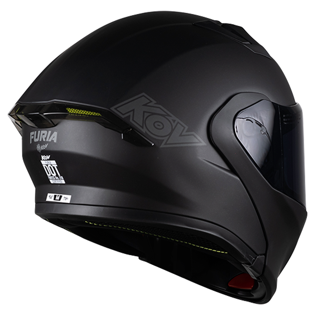 CASCO FURIA NEGRO MATE Cascos KOV + de motociclista