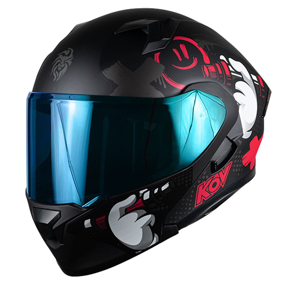 CASCO FURIA TAGGER ROJO Cascos KOV + de motociclista