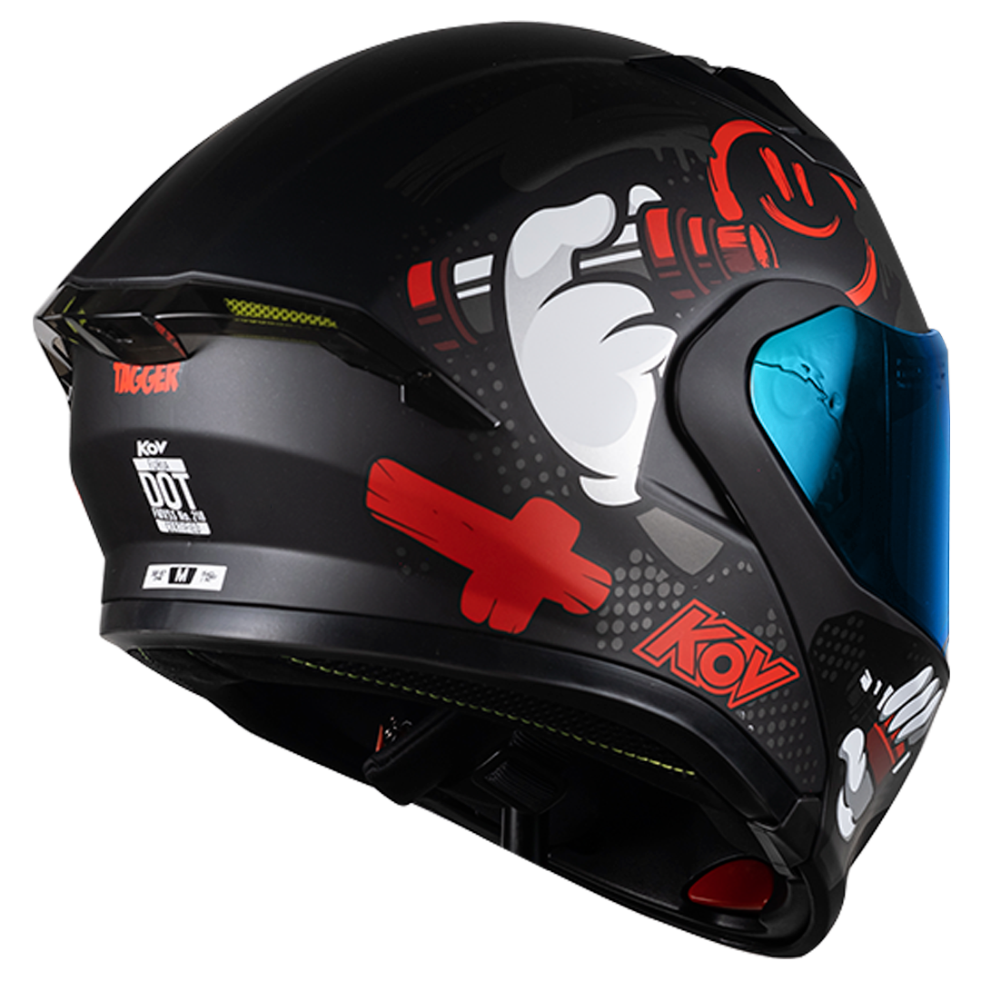 CASCO FURIA TAGGER ROJO Cascos KOV + de motociclista