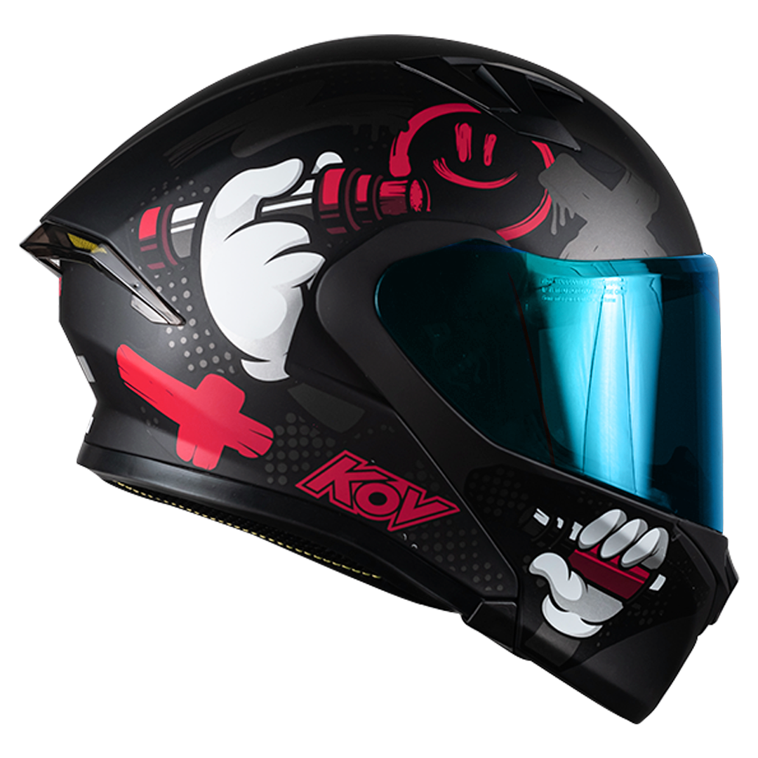 CASCO FURIA TAGGER ROJO Cascos KOV + de motociclista