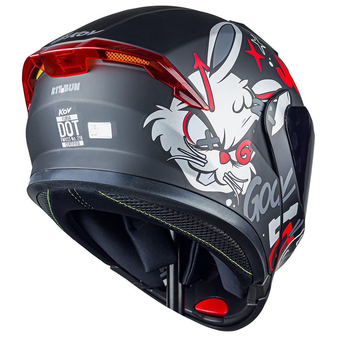 CASCO FURIA KIT N BUN ROJO Cascos KOV + de motociclista