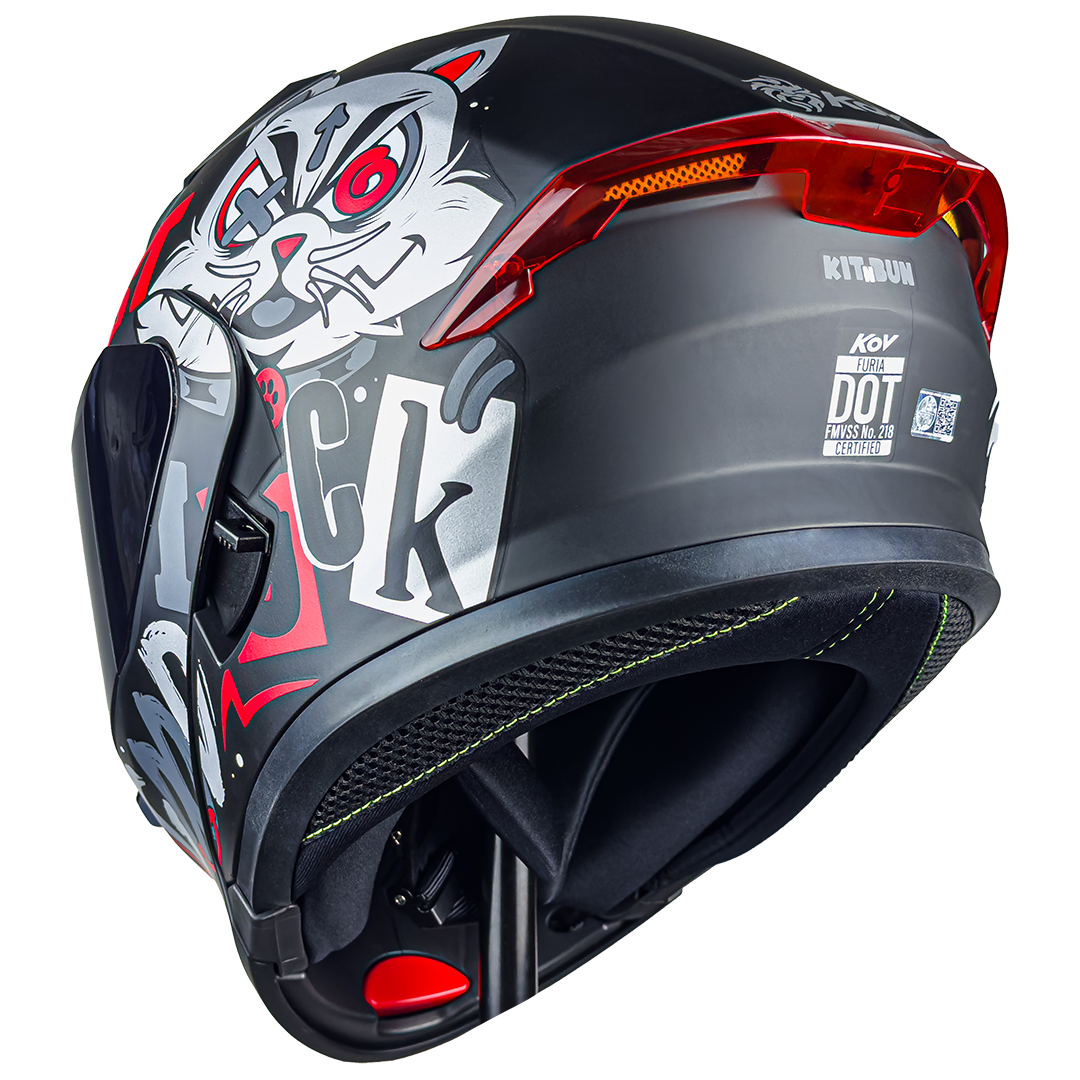 CASCO FURIA KIT N BUN ROJO Cascos KOV + de motociclista