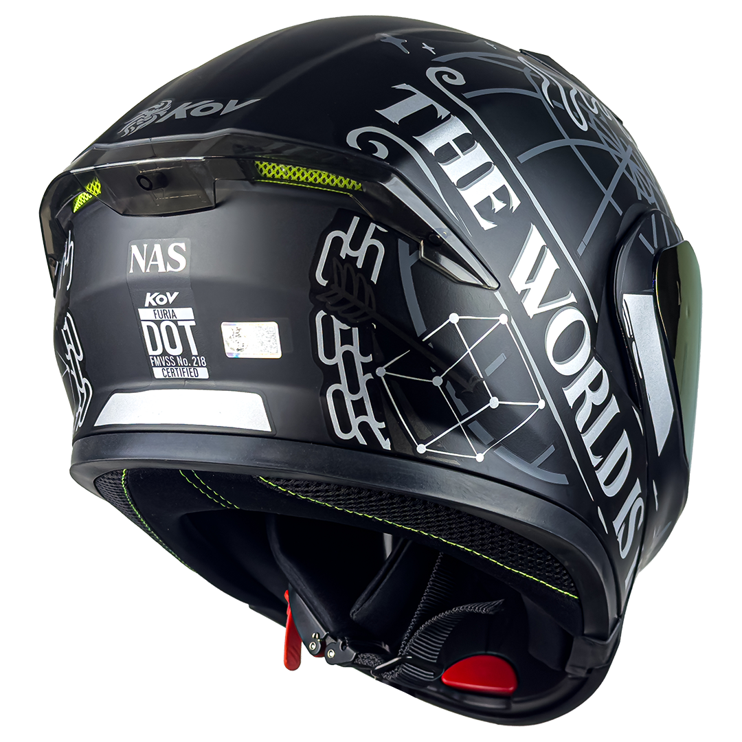 CASCO FURIA NAS GRIS Cascos KOV + de motociclista