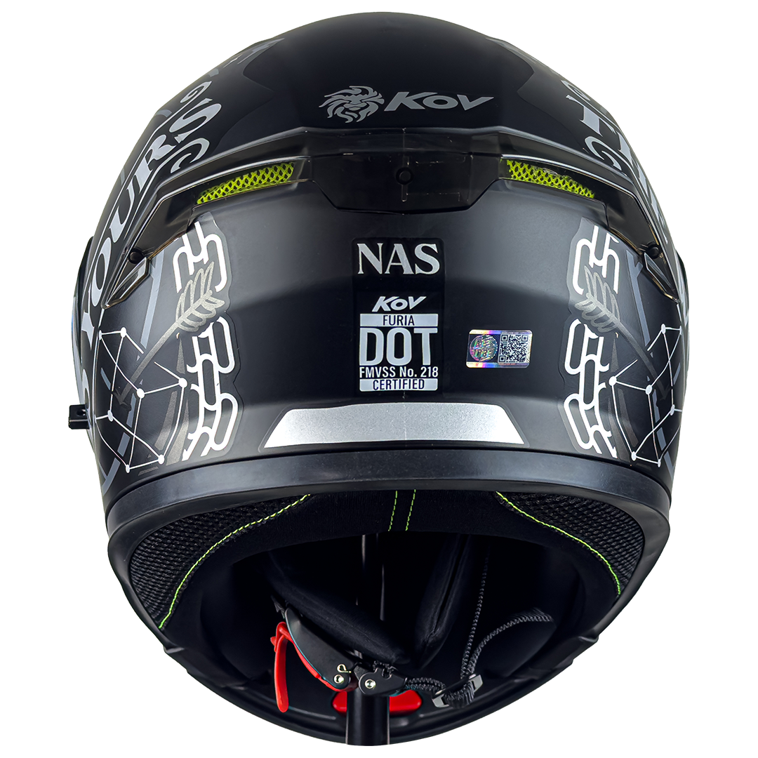 CASCO FURIA NAS GRIS Cascos KOV + de motociclista